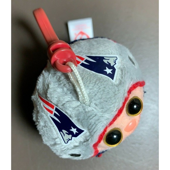 TY Beanie Babies Ballz New England Patriots Plush Keychain Backpack Clip Fob 5" - Picture 6 of 9